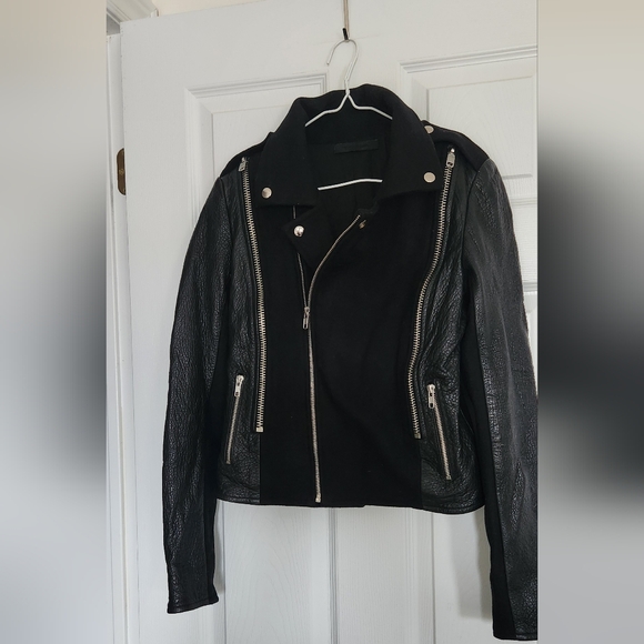 Wool and leather jacket - Picture 3 of 4